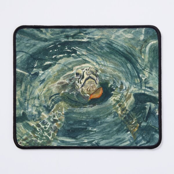 Item preview, Honu with Leaf - Watercolor designed and sold by FaireWaveArt.