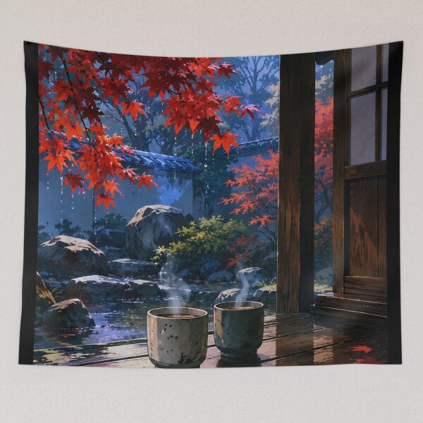 Item preview, Rainy Porch Tea - Cozy Anime Aesthetic designed and sold by bapupa.