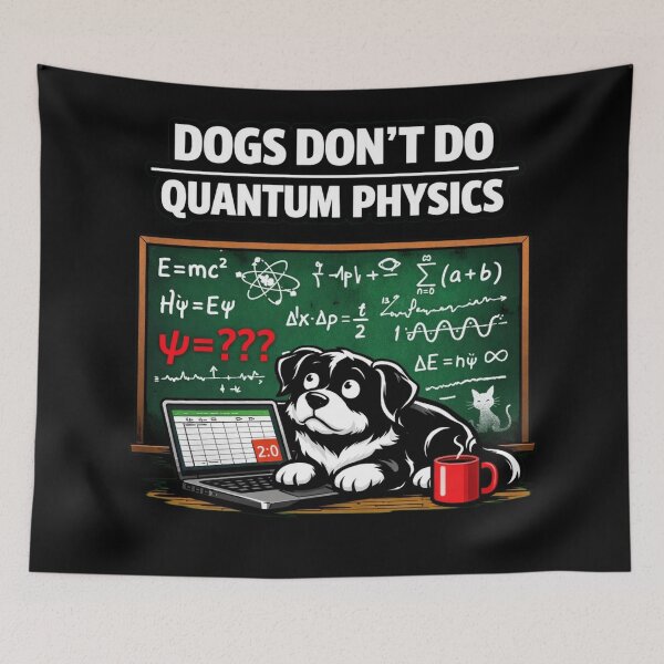 Item preview, Dogs Don’t Do Quantum Physics – Absurd Funny Dog Minimalist T‑Shirt designed and sold by Timeless Junction.