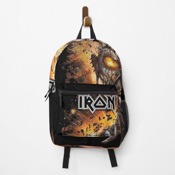 Item preview, Iron Maiden Exploding Eddie Head Heavy Metal Fire Splatter designed and sold by ashenz.