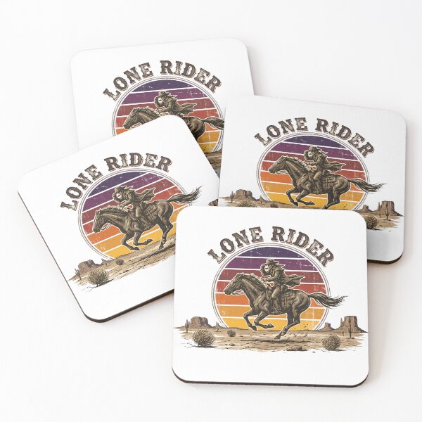 Item preview, Retro Lone Rider Cowboy Sunset — Vintage 70s Western Horseback Graphic designed and sold by InfiniteOrbit.