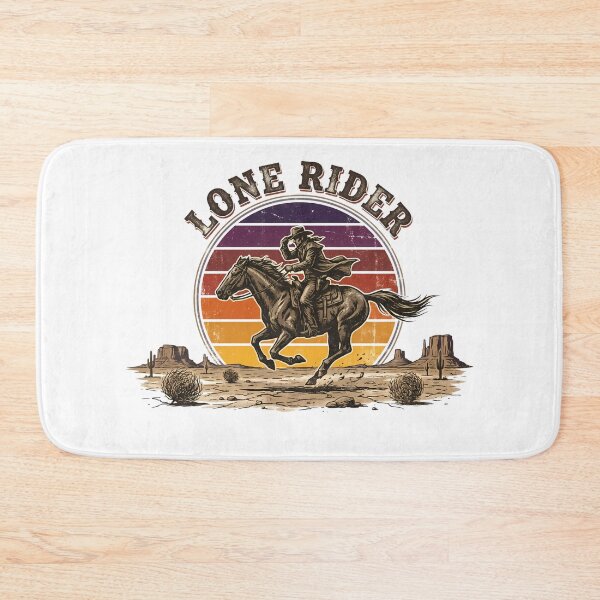Item preview, Retro Lone Rider Cowboy Sunset — Vintage 70s Western Horseback Graphic designed and sold by InfiniteOrbit.