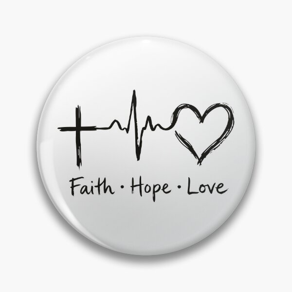 Item preview, Faith Hope Love Christian Heartbeat Artwork designed and sold by AFernandesDSG.