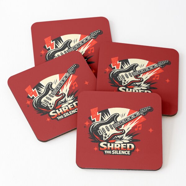 Item preview, Shred the Silence - Guitar Graphic designed and sold by justcoolretail.