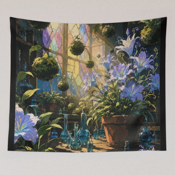 Item preview, Alchemist’s Greenhouse - Cozy Fantasy Anime Aesthetic designed and sold by bapupa.
