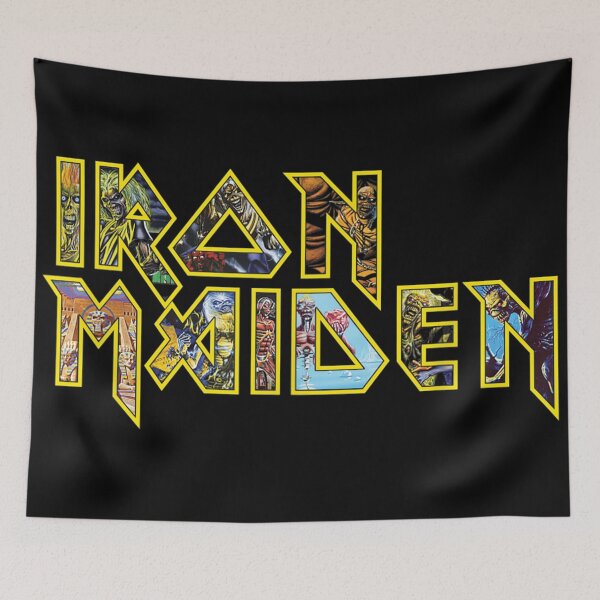 Item preview, Iron Maiden Logo Filled With Eddie Mascot Montage Collage designed and sold by ashenz.