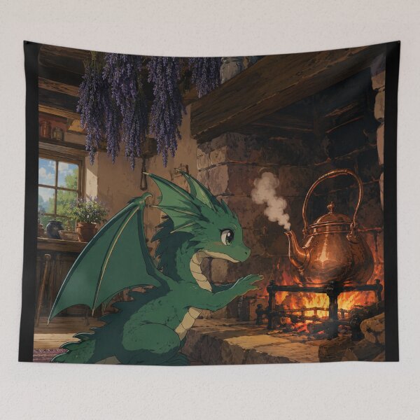 Item preview, The Dragon's Hearth - Cozy Fantasy Anime Aesthetic designed and sold by bapupa.