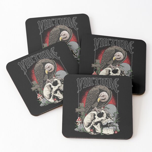 Item preview, Vulture Skull Graveyard Gothic Dark Metal Horror Illustration Art designed and sold by DERA RAY.