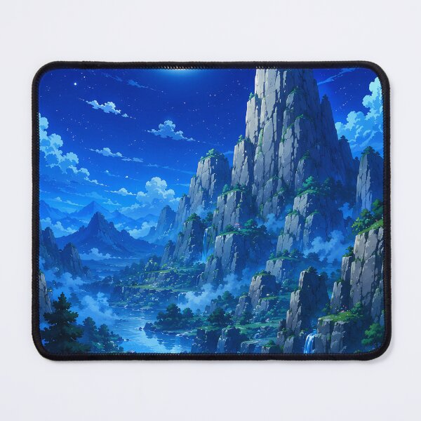 Item preview, Blue night mountains  designed and sold by Helmy Dream.