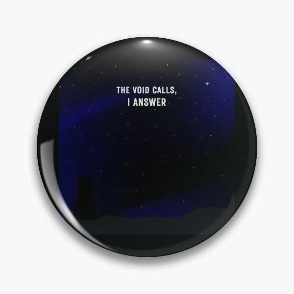 Item preview, The Void Calls, I Answer – Black Cat Night Sky Design designed and sold by MuggsandMabel.