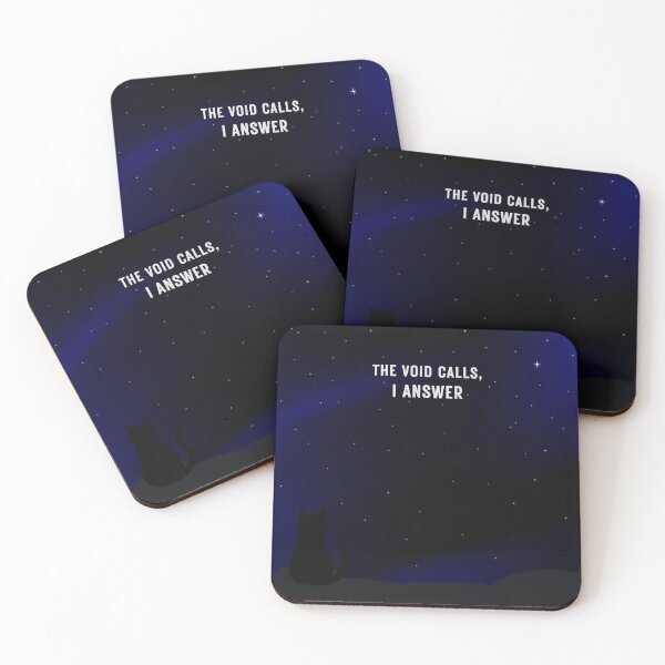 Item preview, The Void Calls, I Answer – Black Cat Night Sky Design designed and sold by MuggsandMabel.