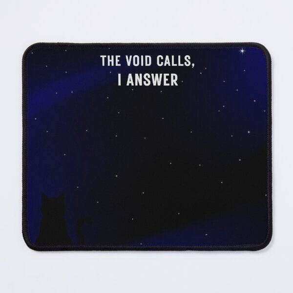 Item preview, The Void Calls, I Answer – Black Cat Night Sky Design designed and sold by MuggsandMabel.