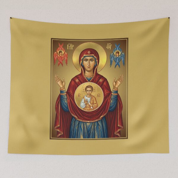 Item preview, icon Our Lady of the Sign,  Mother of God, Virgin Mary, orthodox icon designed and sold by orthodox-icon.