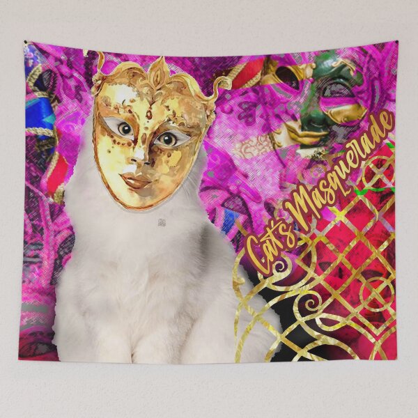 Item preview, Cat's Masquerade - Golden Mask in Venice (by ACCI) designed and sold by VanyssaGraphics.