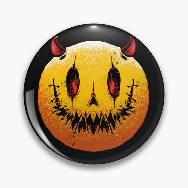 Item preview, Devil Pumpkin Face Horror Dark Halloween Grunge Sinister Jack O Lantern Art designed and sold by DERA RAY.