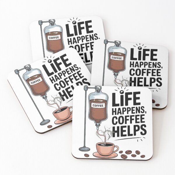 Item preview, Life Happens Coffee Helps Funny Coffee Lover T-Shirt designed and sold by elzoze.