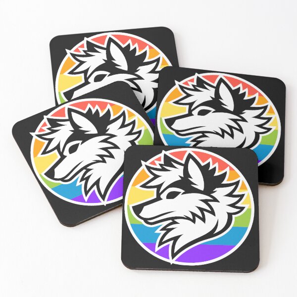 Item preview, LGBTQ Furry Pride Wolf Logo designed and sold by BlueBullBazaar.