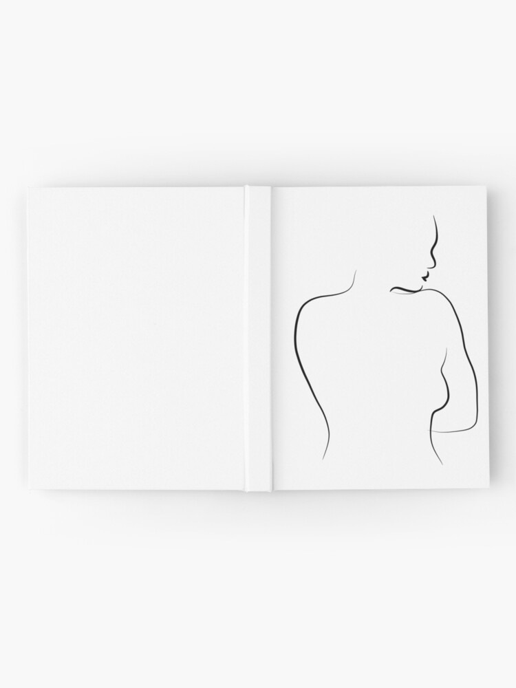 Alternate view of Line Drawing Of A Womans Back - Meet Mia Hardcover Journal