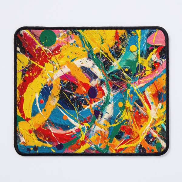 Item preview, Oil Paint Splatter "Electric Chaos" Expressionism Abstract Energy designed and sold by WheresMyMojo.