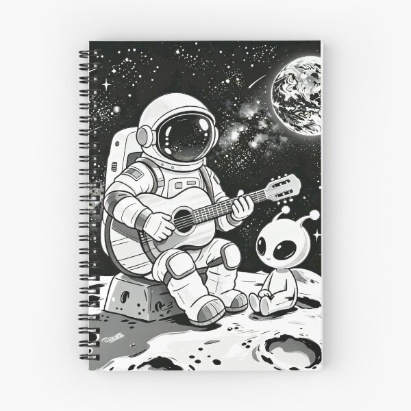 Artikelvorschau, Kosmische Jam-Session – Astronaut spielt Gitarre auf dem Mond mit Aliens entworfen und verkauft von TeyArtWork.