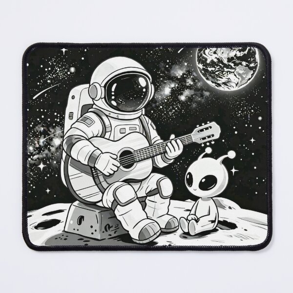 Item preview, Cosmic Jam Session – Astronaut Playing Guitar on Moon with Aliens designed and sold by TeyArtWork.