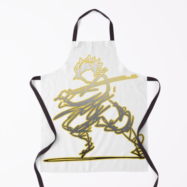 Item preview, Minimalist Samurai Stick Figure Neon Yellow Sword Fighter Sketch designed and sold by DesignArtist.ia.