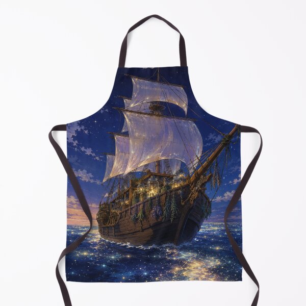 Item preview, Moonlit Merchant Ship - Retro Fantasy Anime Aesthetic designed and sold by bapupa.