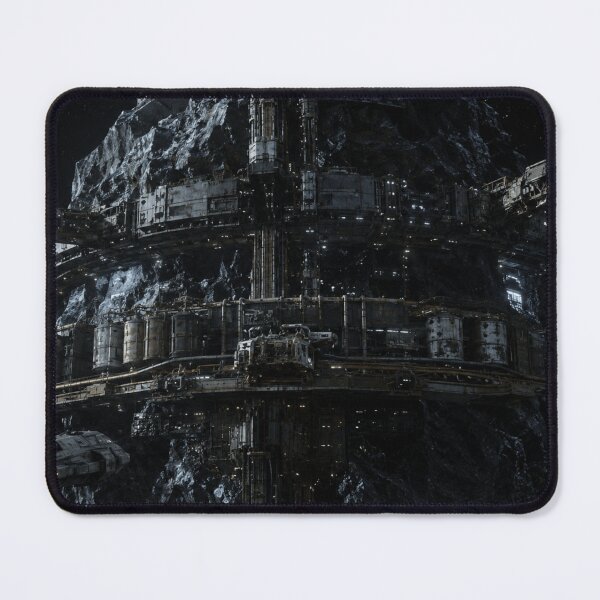 Item preview, Abandoned Asteroid Mining Station in Deep Space | Industrial Sci-Fi Space Outpost Wall Art designed and sold by Element Horizon Studio.