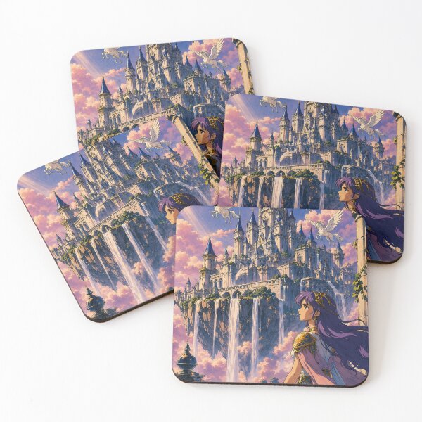 Item preview, The Floating Citadel - Retro Fantasy Anime Aesthetic designed and sold by bapupa.