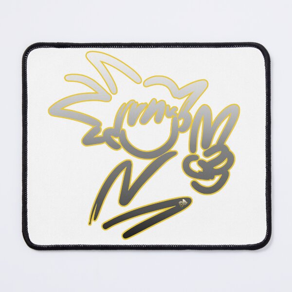 Item preview, Peace Sign Stick Figure Neon Yellow Outline Minimalist Anime Sketch designed and sold by DesignArtist.ia.