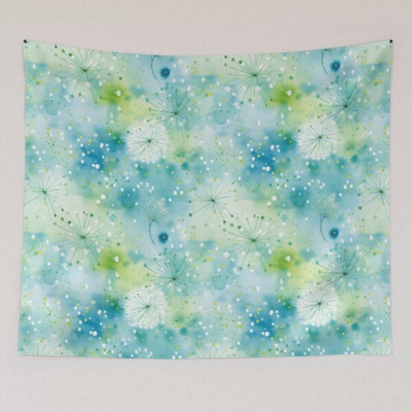 Item preview, White dandelions watercolor pattern designed and sold by Baart72.