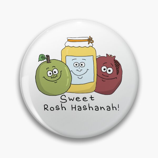 Item preview, Shana Tova – Cute Pomegranate Apple and Honey Rosh Hashanah Art designed and sold by MyxaART.