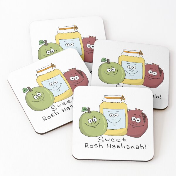 Item preview, Shana Tova – Cute Pomegranate Apple and Honey Rosh Hashanah Art designed and sold by MyxaART.