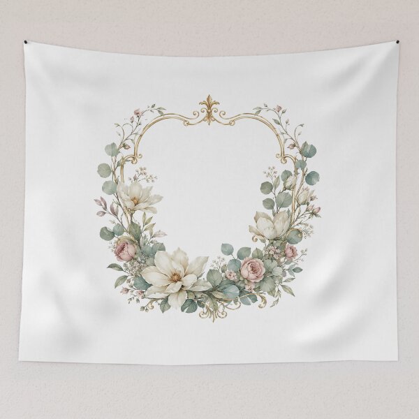 Item preview, Vintage Botanical Floral Frame designed and sold by PetalGarden.