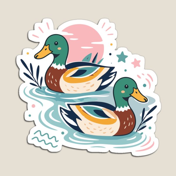 Item preview, Cute Mallard Duck Pair Vintage Design | Nature & Wildlife Duck Graphic designed and sold by ucpstudio.