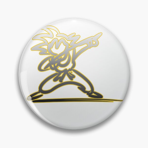 Item preview, Minimalist Super Saiyan Stick Figure Neon Yellow Charging Attack Sketch designed and sold by DesignArtist.ia.