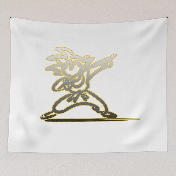 Item preview, Minimalist Super Saiyan Stick Figure Neon Yellow Charging Attack Sketch designed and sold by DesignArtist.ia.