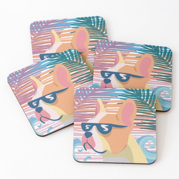 Item preview, Retro French Bulldog on the Beach designed and sold by IvysCreativityHouse.