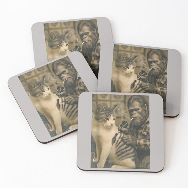 Item preview, Vintage Cat Tattoo Inked Bigfoot Sasquatch Artist Funny Meme designed and sold by mjohnson9.