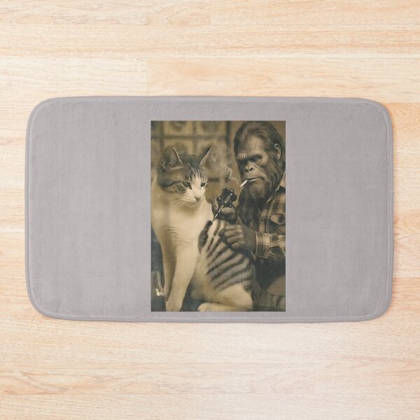 Item preview, Vintage Cat Tattoo Inked Bigfoot Sasquatch Artist Funny Meme designed and sold by mjohnson9.