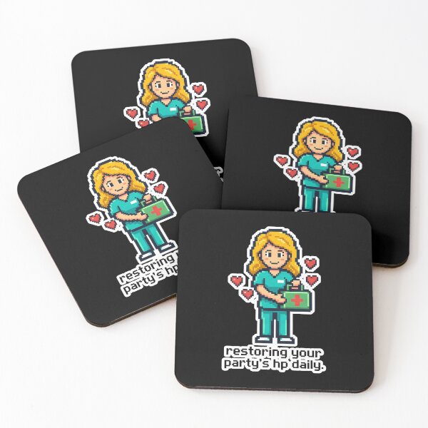 Item preview, Nurse Party Healer Sticker - Retro Pixel Anime Art for Healthcare Workers designed and sold by Osmose-Studio.