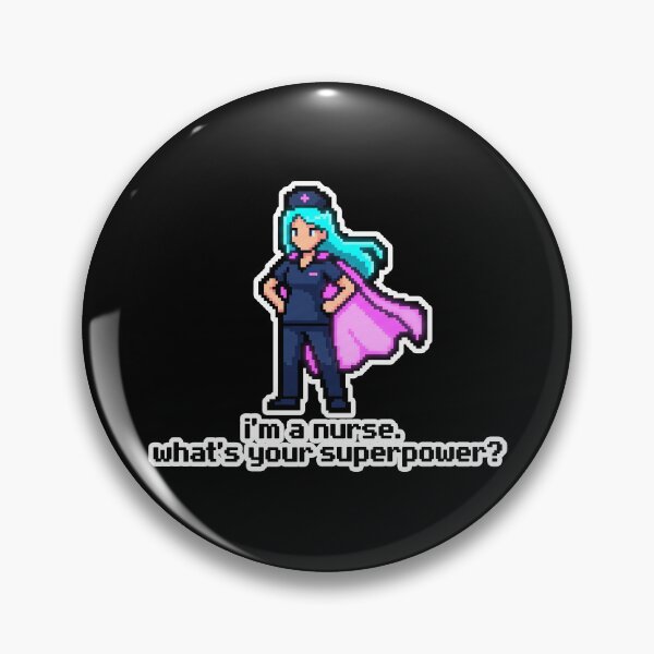 Item preview, Nurse Superpower Gaming Sticker - Retro Pixel Anime Art for Healthcare Workers designed and sold by Osmose-Studio.