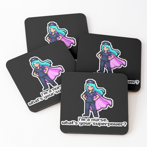 Item preview, Nurse Superpower Gaming Sticker - Retro Pixel Anime Art for Healthcare Workers designed and sold by Osmose-Studio.
