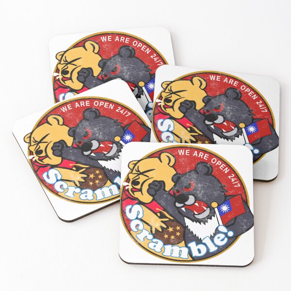 Item preview, Taiwan Air Force Scramble Badge Chinese Winnie the Pooh China Xi Punched by Taiwanese Black Bear Open 24/7 designed and sold by BuyShirtsOnline.