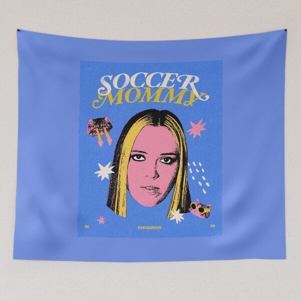 Item preview, Soccer Mommy Halftone Laser Cats Portrait — Indie Dream Pop Fan Art Tee designed and sold by Miaou Studio.