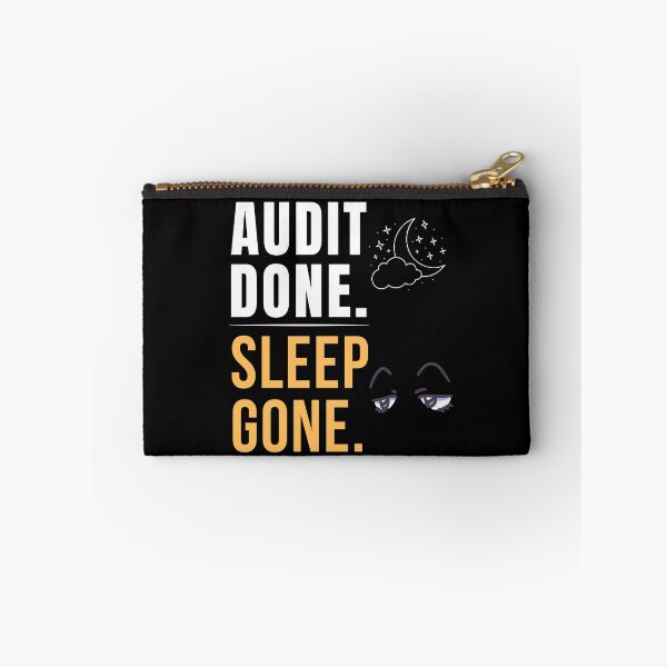 Aperçu de l'œuvre Audit terminé, sommeil réparateur, humour comptable, conception créée et vendue par FCA SIR MERCH .
