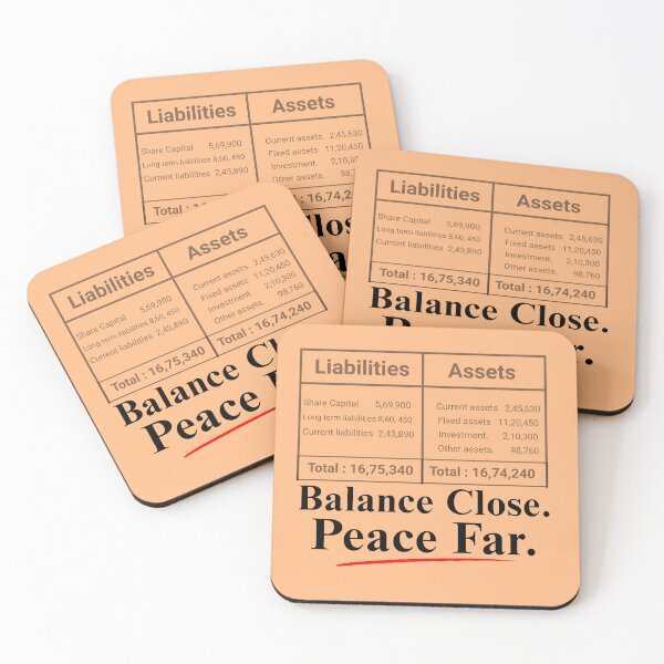 Item preview, Balance Close Peace Far Funny Accounting Stress Humor Design designed and sold by FCA SIR MERCH .