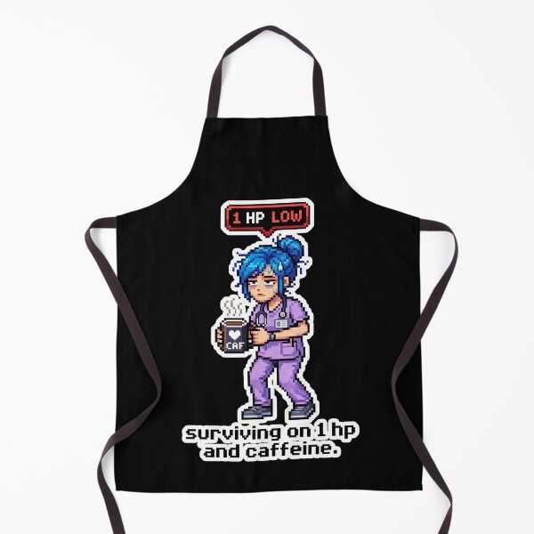 Item preview, Nurse HP Caffeine Sticker - Retro Pixel Anime Art for Healthcare Workers designed and sold by Osmose-Studio ⭐⭐⭐⭐⭐.