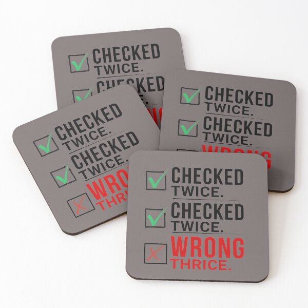 Item preview, Checked Twice, Still Wrong Thrice | Funny Accountant Audit Checklist Humor Design designed and sold by FCA SIR MERCH .