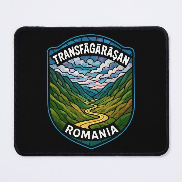 Item preview, Transfagarasan Highway Romania Stained Glass Art Travel designed and sold by TomFrontierArt.